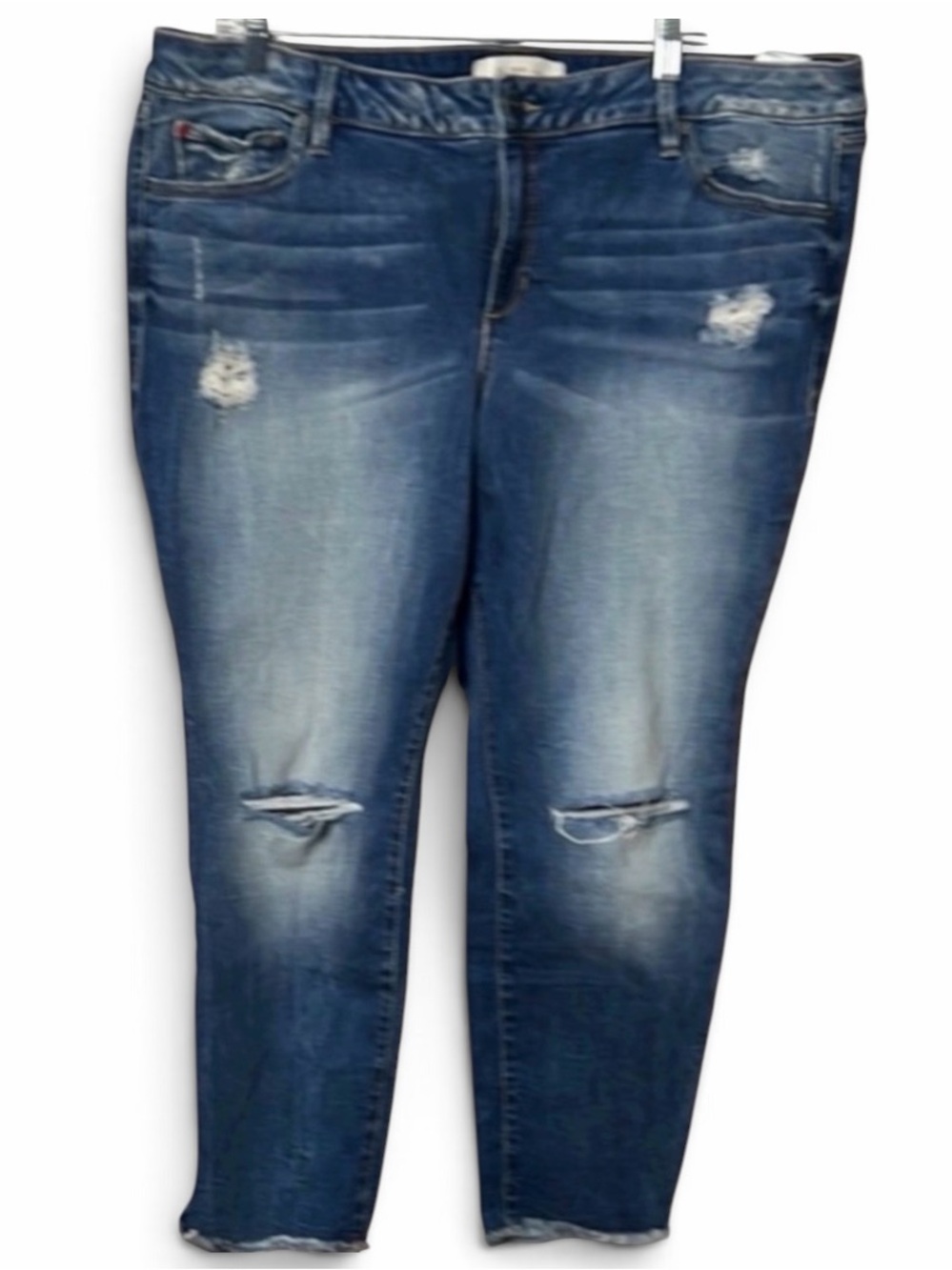Slink Jeans Distressed Frayed Hem Crop Skinny Size 20